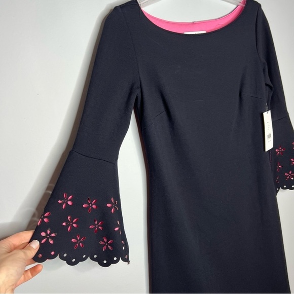 NWT Bailey 44 Black Daisy Bell Sleeve Dress - Picture 6 of 8